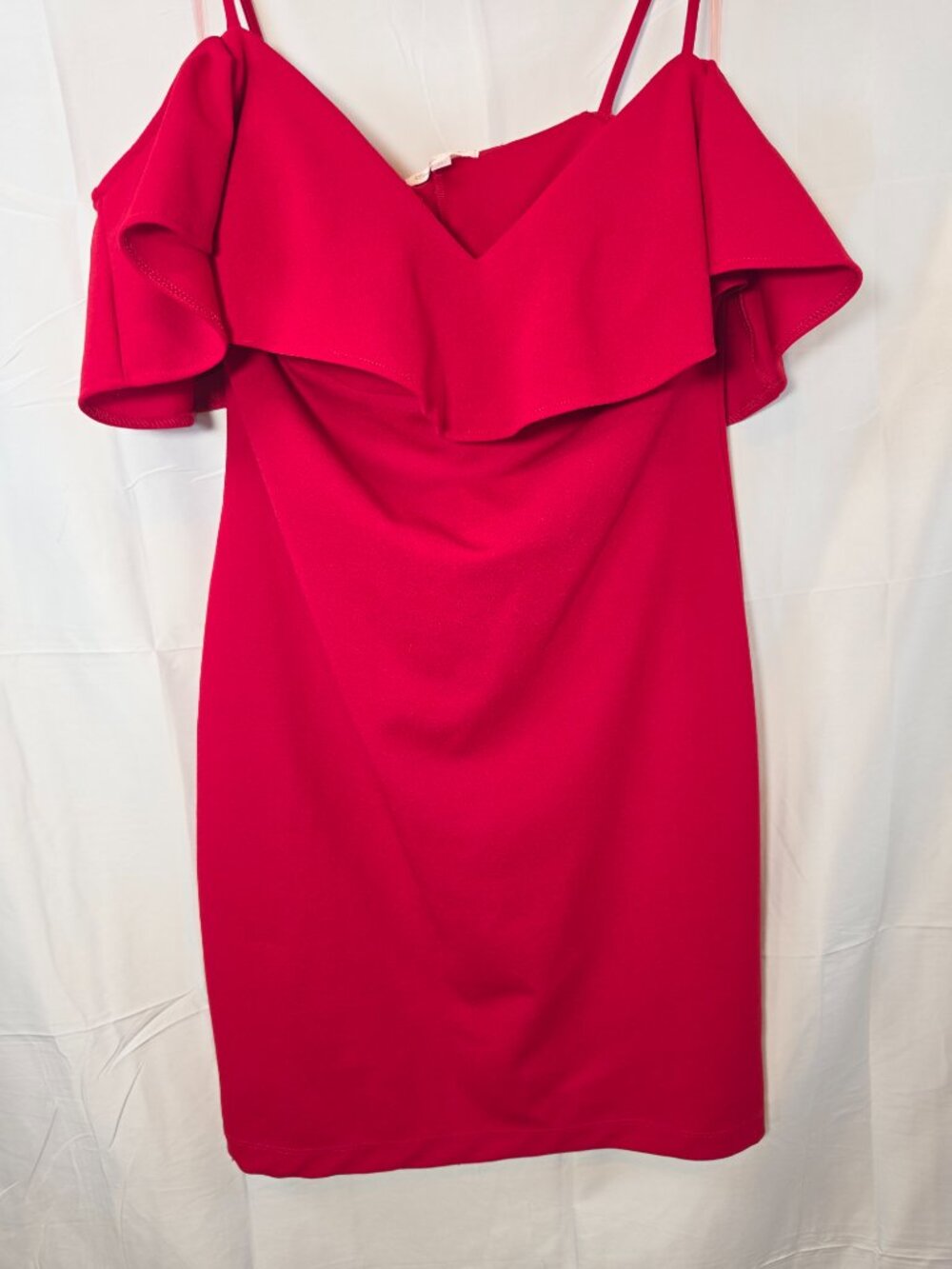 Emerald Sundae Red Ruffle Mini Dress Size XL - Picture 7 of 15